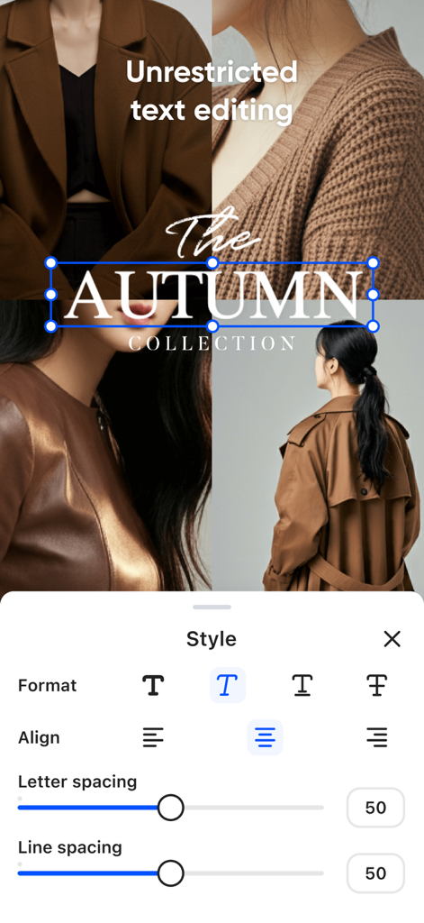 wikit -Easy Product Photo Edit - 商品写真コラージュ用の無制限のテキスト編集ツールを紹介する wikit アプリの画面キャプチャ。
