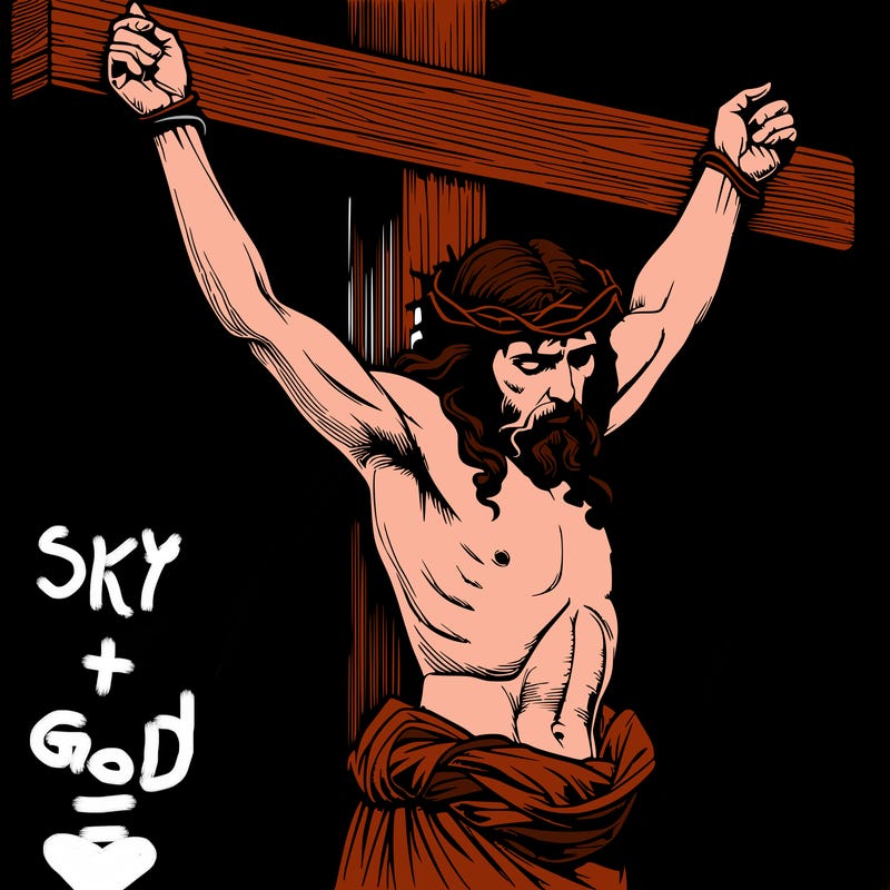 jesus realistic on the cross