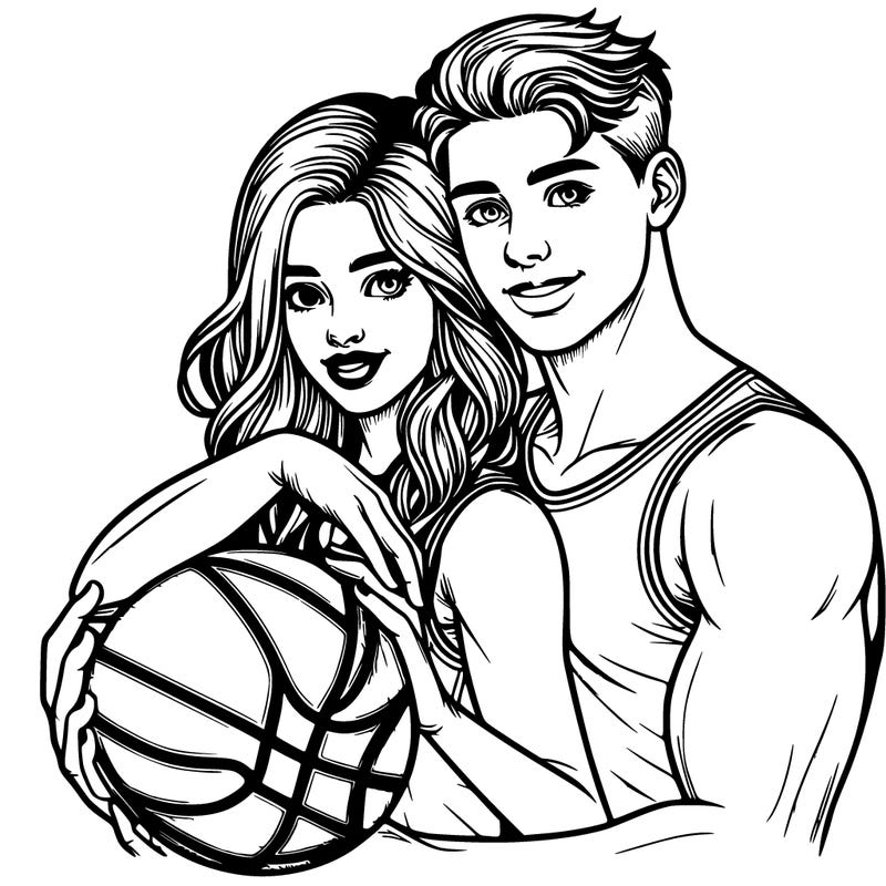 realistic basketball boyfriend and girlfriend