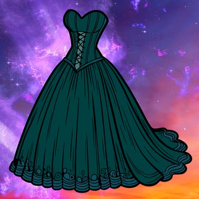 wedding dress-corset and a long and flowy skirt