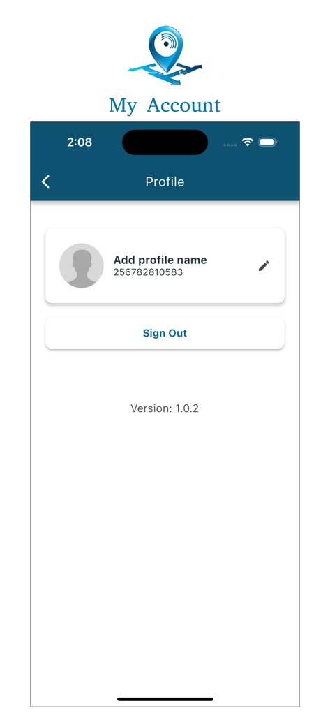 Trackcar Hub - Página de perfil do usuário e configurações da conta no aplicativo Trackcar Hub