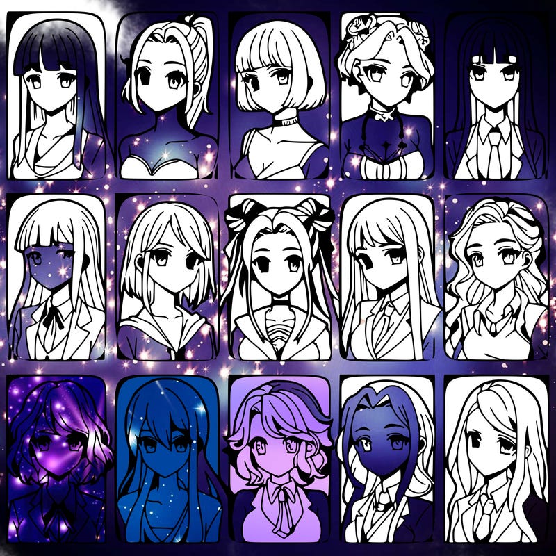 girls that look diffrent anime