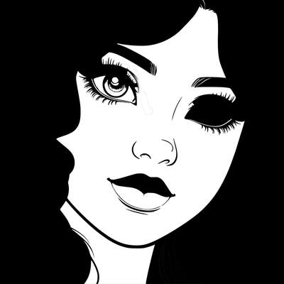 beautiful realistic girl close up to the camera with wavy hair,