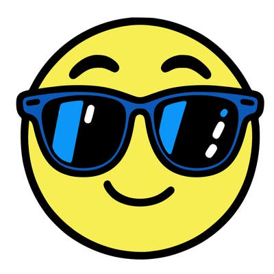 emoji with sunglasses