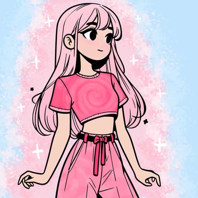 girl in a cute crop top