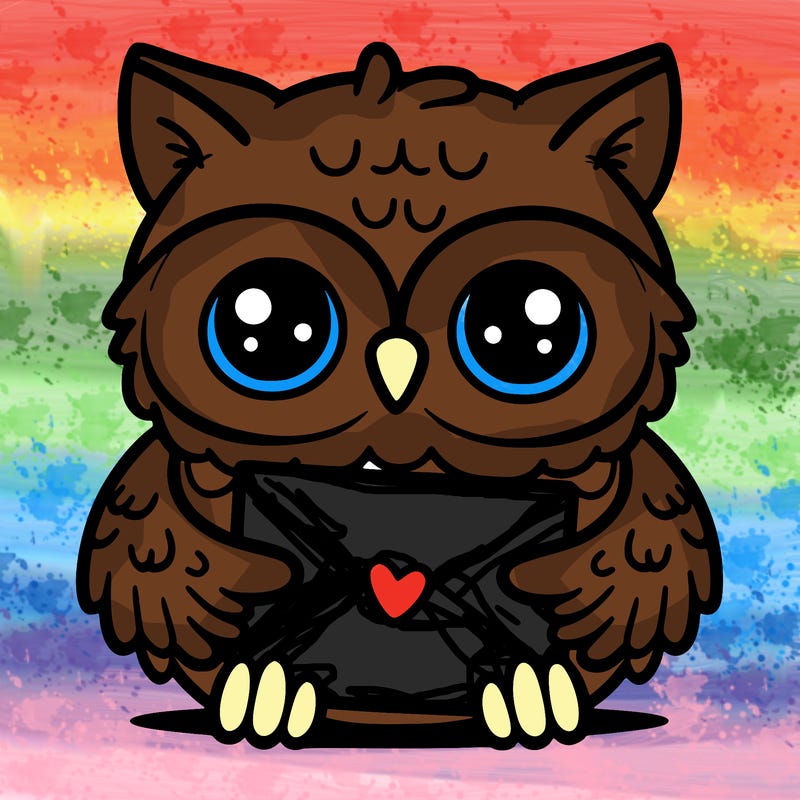 owl holding an envelope