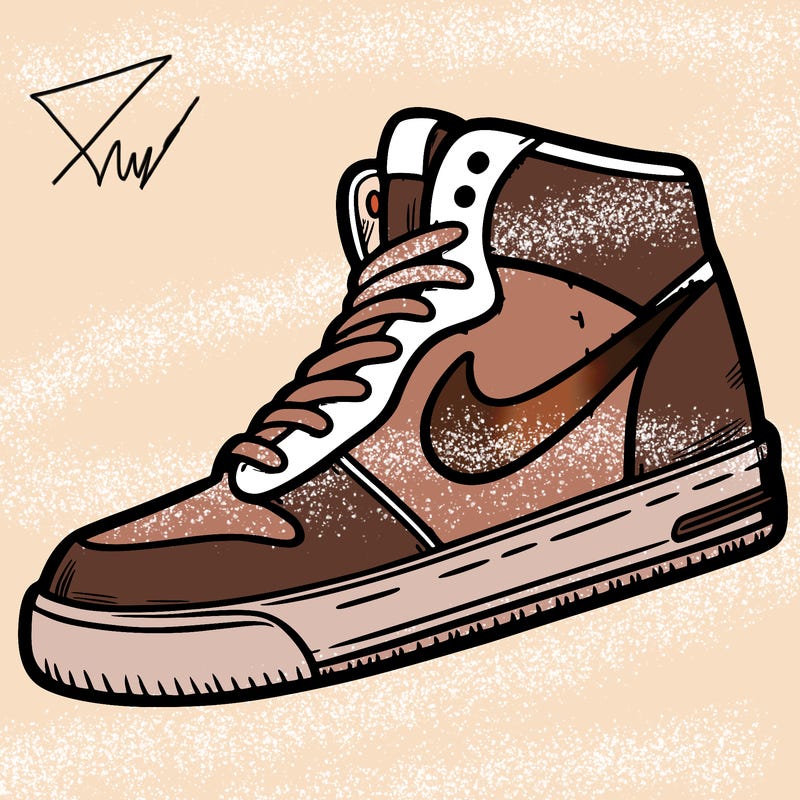 shoe with nike symbil