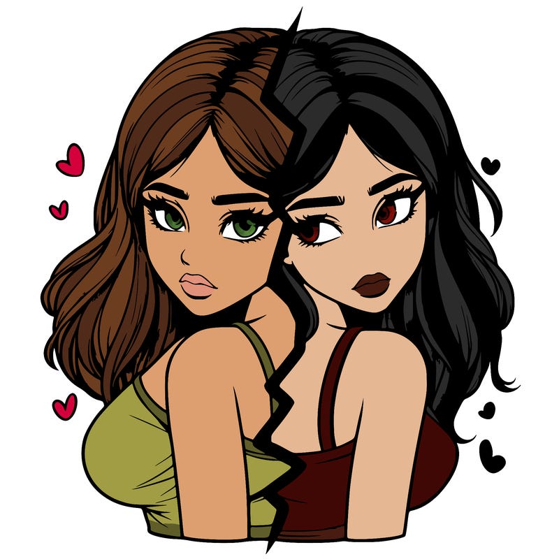 realistic girl split