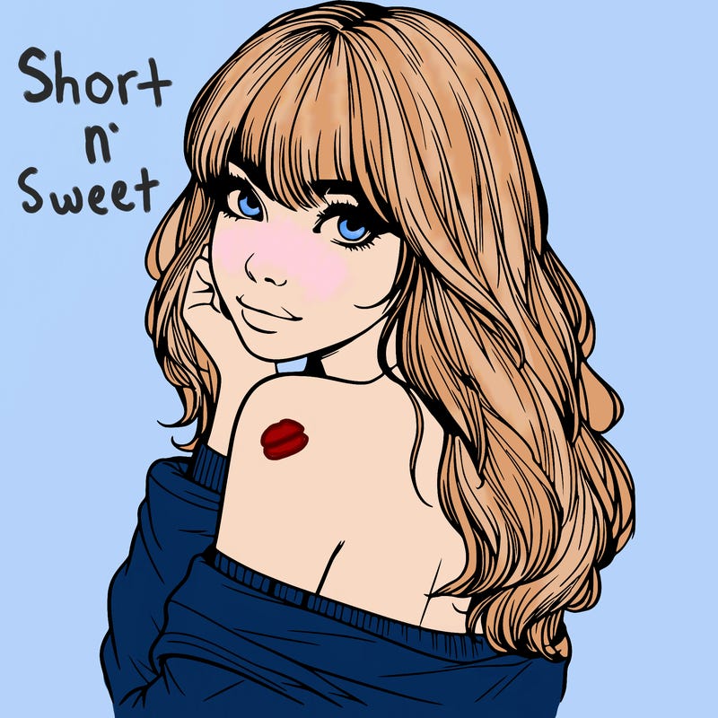 realistic girl with bangs looking over her shoulder