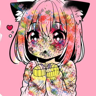 shy anime catgirl