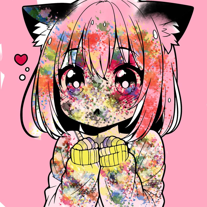 shy anime catgirl