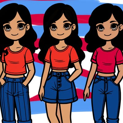 2 girls with t shirts and jeans