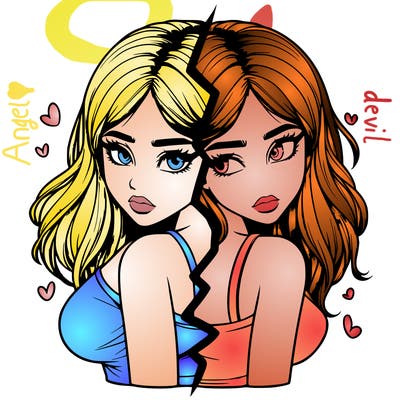 realistic girl split