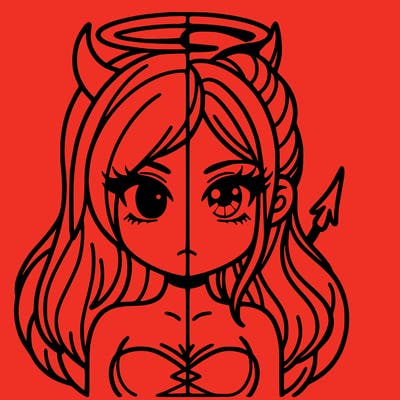 half angel half devil girls