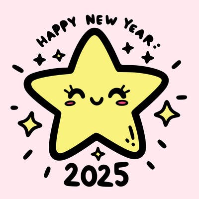 happy new year 2025 star wish