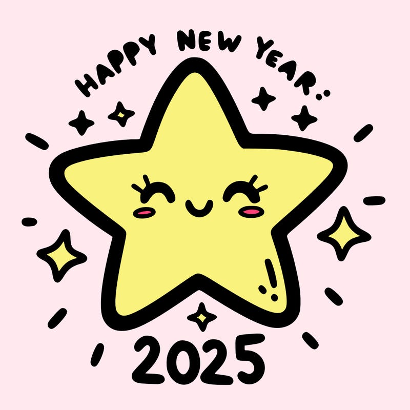 happy new year 2025 star wish