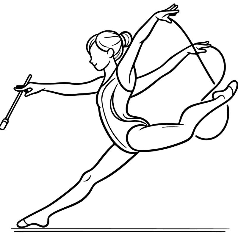 person doing rhythmic gymnastics