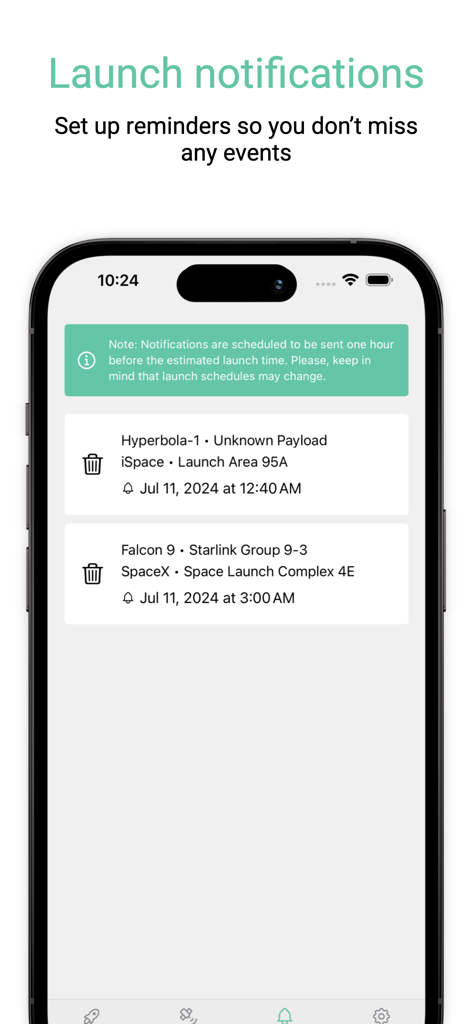 Space Launch Calendar - News App | MWM