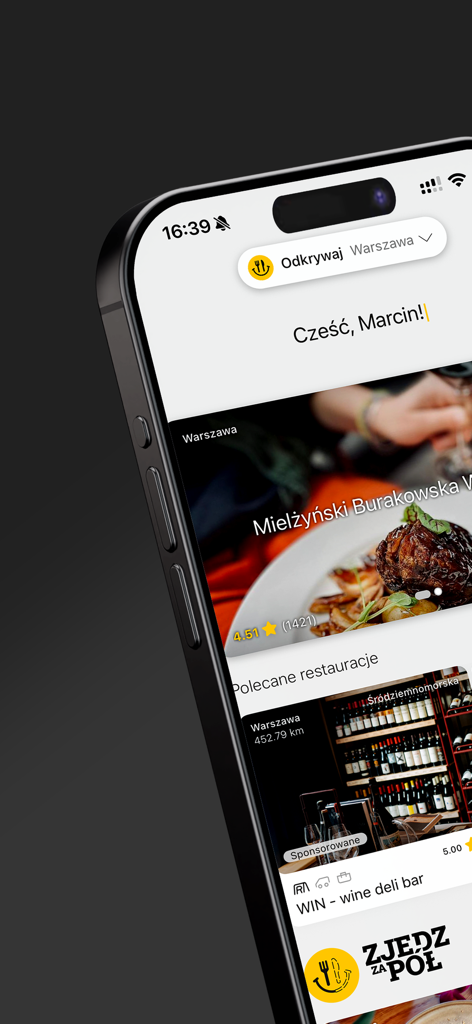 Zjedz.my: Restaurant bookings - The Zjedz.my app interface on an iPhone showing restaurant discovery and booking features
