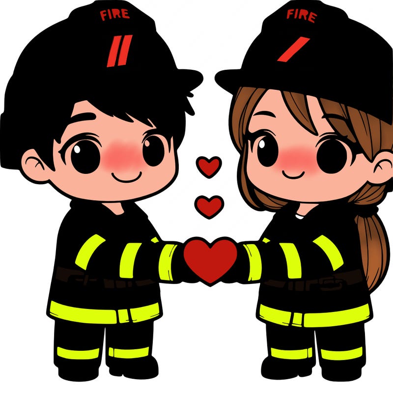 firefighter couple all boy girl who love each other