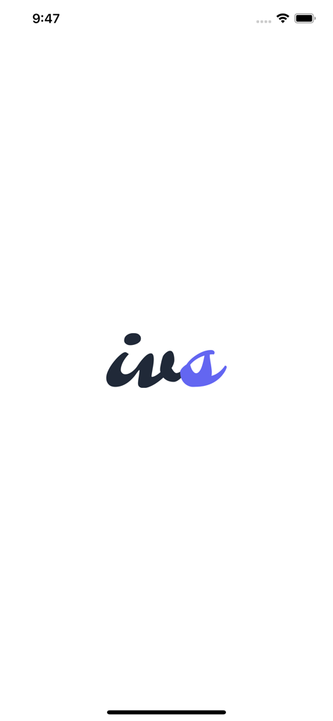 IVSouq: Shopping & Booking - Schermata di avvio dell'app mobile IVSouq con il logo del marchio