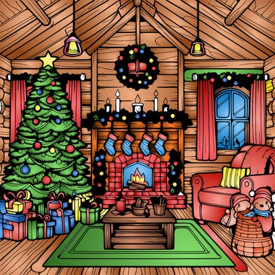 christmas house interior