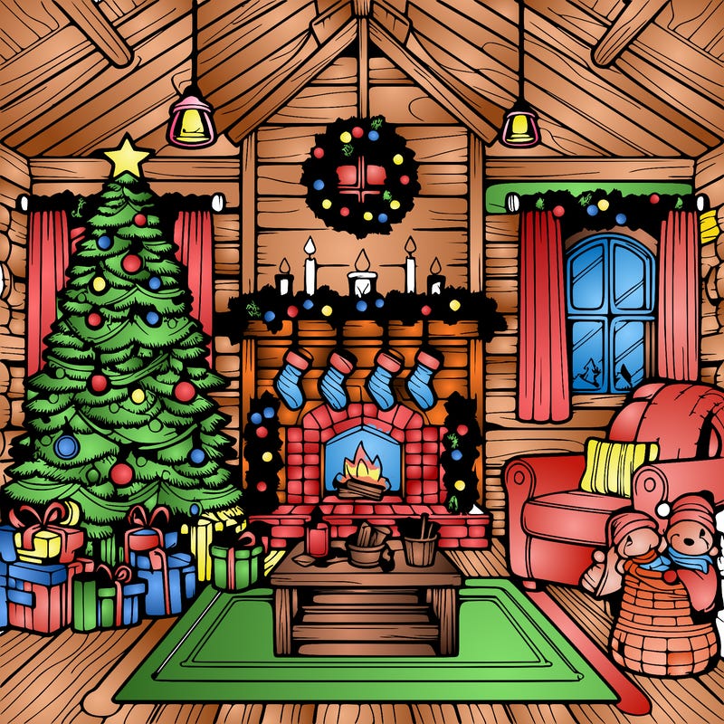 christmas house interior