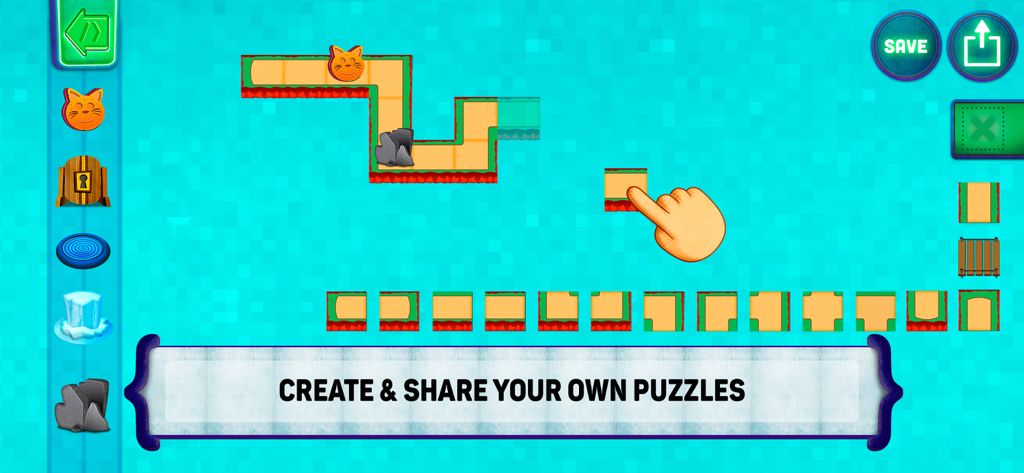 Interface for creating and sharing custom puzzles in the Code the Robot game