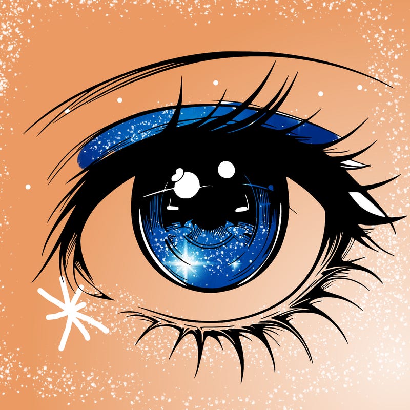 realistic anime eye fenale anime eye