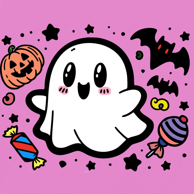 halloween cute little ghost