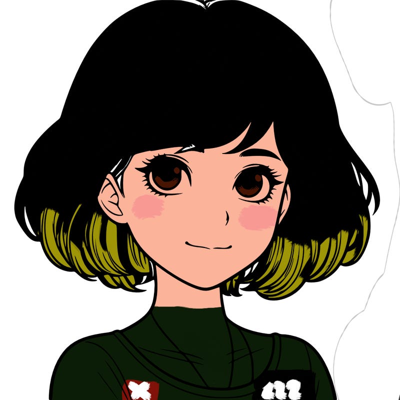 realistic girl with short hair