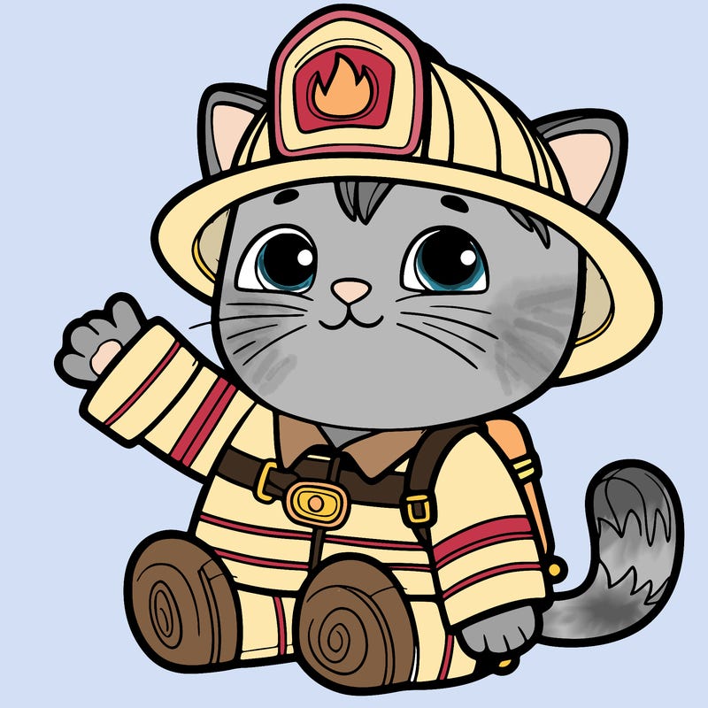 firefighter cat