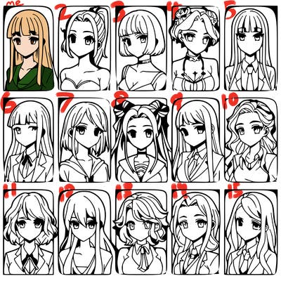 girls that look diffrent anime