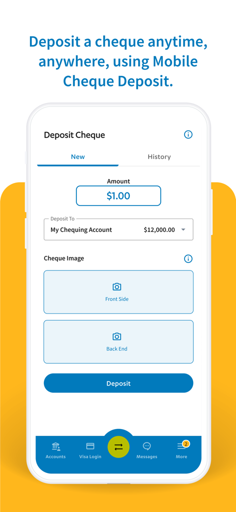 Libro Mobile Banking - Interfaz de la aplicación Libro Banca Móvil para depositar un cheque con tu smartphone.