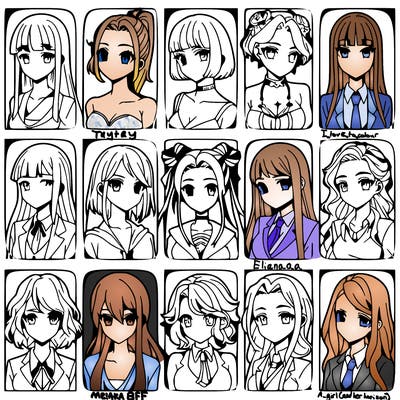 girls that look diffrent anime