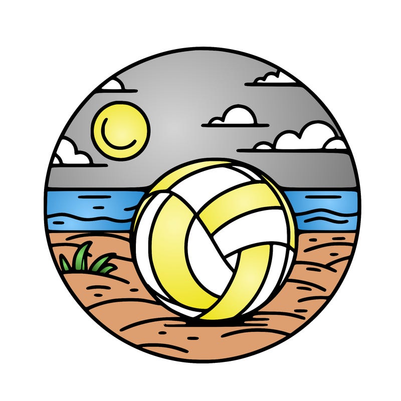 volleyball on a beach