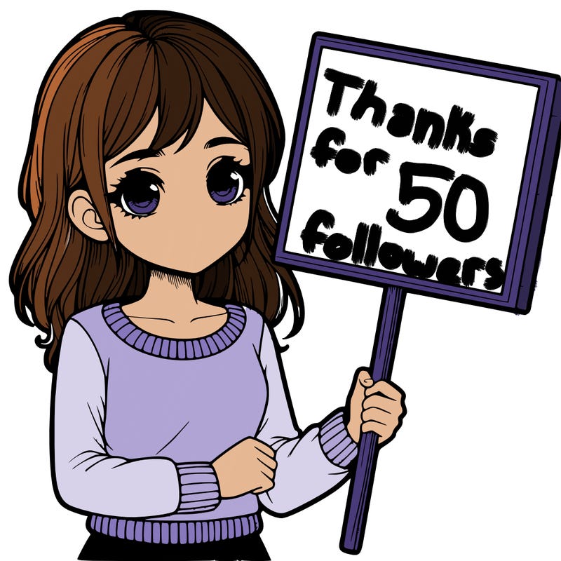 a realistic girl holding a sign