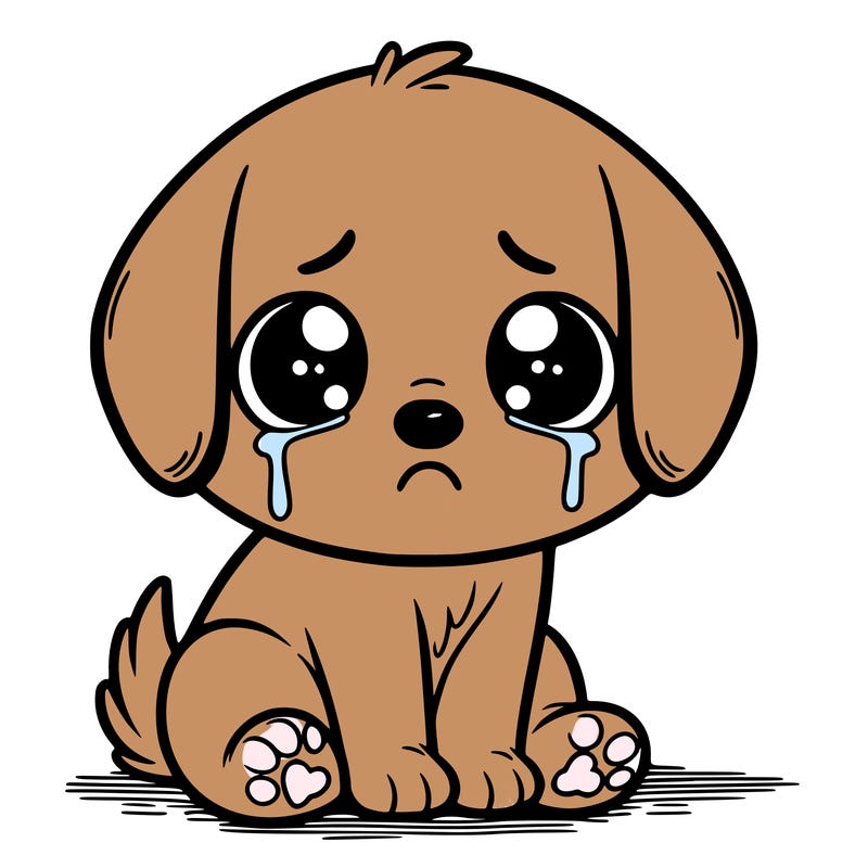 sad, cute dog