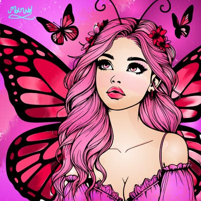 butterfly fairy realistic girl