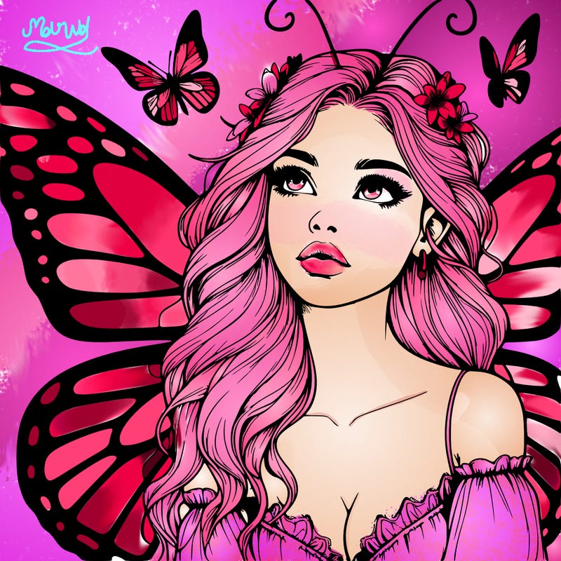 butterfly fairy realistic girl
