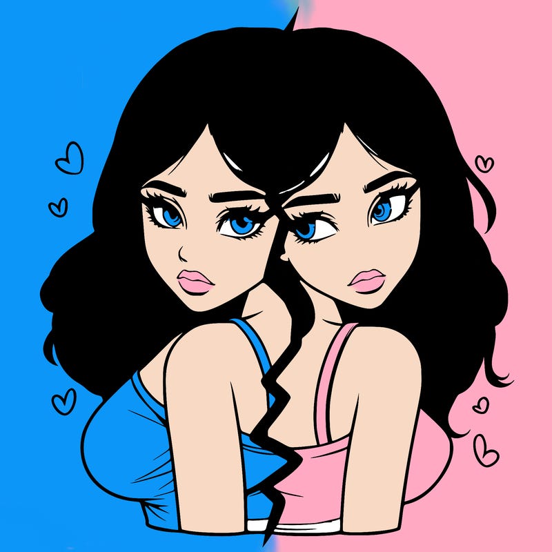 realistic girl split