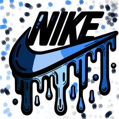 dripping nike logo