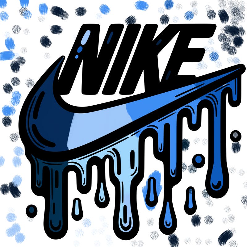 dripping nike logo