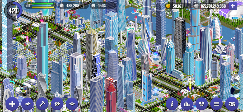 Designer City 2 - Horizonte de metrópolis de alta densidad con diversos rascacielos en Designer City 2