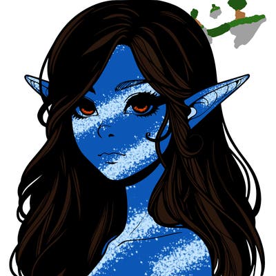 elf girl realistic dark fantasy