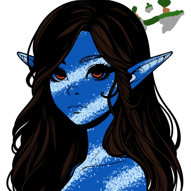 elf girl realistic dark fantasy