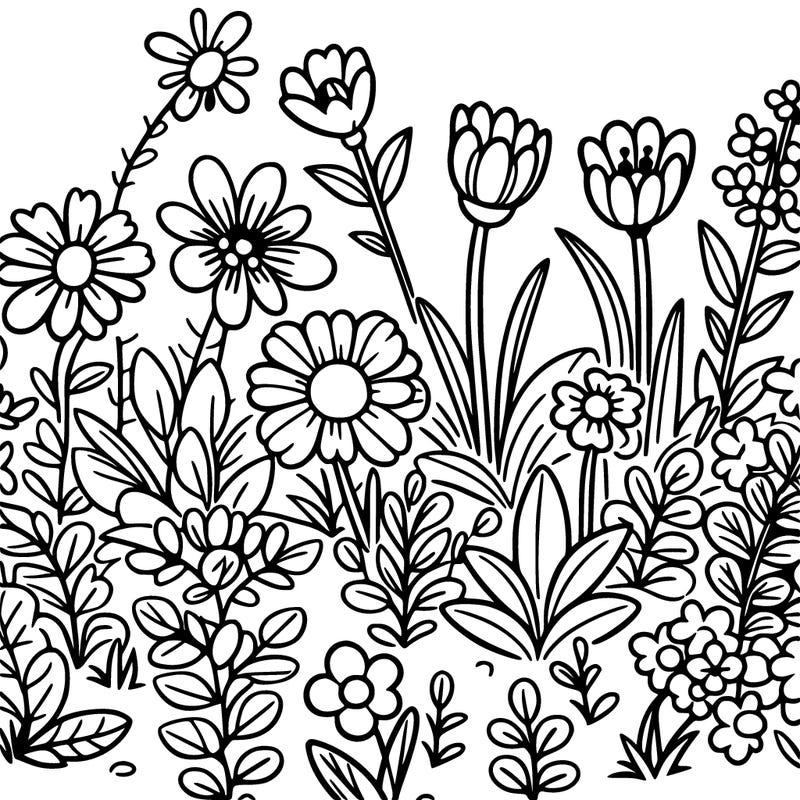 spring flowers a garden