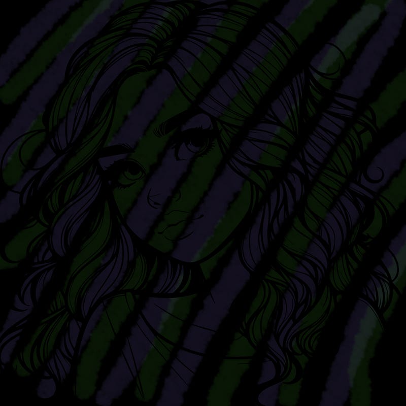 realistic girl with wavy hair on her hair