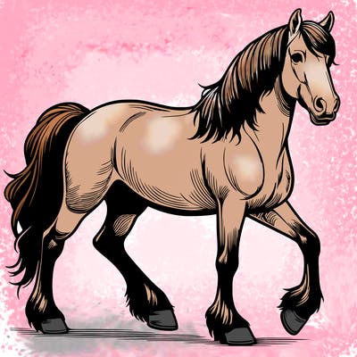 realistic horse