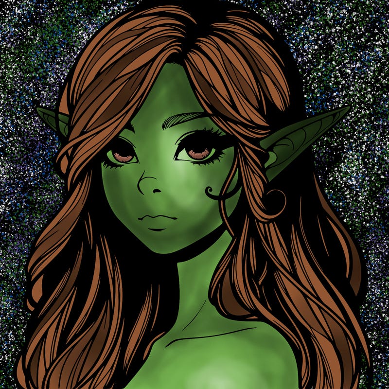 elf girl realistic dark fantasy